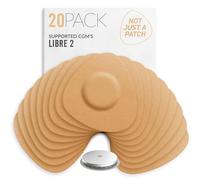 Not Just A Patch Freestyle Libre 2 Protections de capteur (20unité) Patchs Lingo CGM pour Freestyle Libre 2 - Résistants à l'eau et durables pendant 10 à 14 jours - Prédécoupés Beige