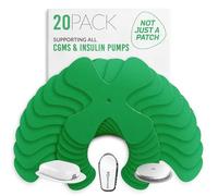 Not Just A Patch X-Patch Lot de 20 patchs de capteur CGM - Résistants à l'eau Omnipod 5 patchs adhésifs - Durable pour un style de vie actif pendant 10 à 14 jours - Compatible avec Dexcom G6, Libre