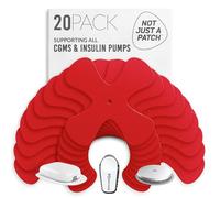 Not Just A Patch X-Patch Lot de 20 patchs de capteur CGM - Résistants à l'eau Omnipod 5 patchs adhésifs - Durable pour un style de vie actif pendant 10 à 14 jours - Compatible avec Dexcom G6, Libre