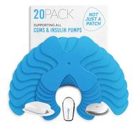 Not Just A Patch X-Patch Lot de 20 patchs de capteur CGM - Résistants à l'eau Omnipod 5 patchs adhésifs - Durable pour un style de vie actif pendant 10 à 14 jours - Compatible avec Dexcom G6, Libre