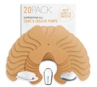 Not Just A Patch XPatch CGM Lot de 20 patchs de capteur Résistants à l'eau et durables pour un style de vie actif pendant 10 à 14 jours Patchs adhésifs Dexcom G6 Omnipod et Freestyle Libre 2 beige