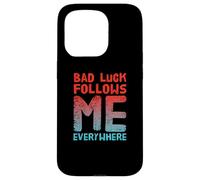 Not Lucky Bro Text Funny People My Bad me Suit Partout Coque pour iPhone 15 Pro