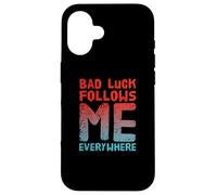 Not Lucky Bro Text Funny People My Bad me Suit Partout Coque pour iPhone 16