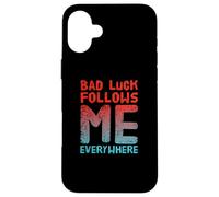 Not Lucky Bro Text Funny People My Bad me Suit Partout Coque pour iPhone 16 Plus
