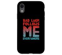 Not Lucky Bro Text Funny People My Bad me Suit Partout Coque pour iPhone XR