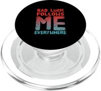 Not Lucky Bro Text Funny People My Bad me Suit Partout PopSockets PopGrip pour MagSafe