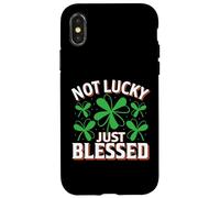 Not Lucky Just Blessed St Patrick Day Mom Kids Boys Girls Coque pour iPhone X/XS