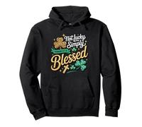 Not Lucky Simply Blessed Romans 4:7-8 Christian Clover Faith Sweat à Capuche