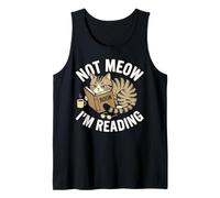 Not Meow Im Reading Grumpy Looking Cat Book Lover Art Humoristique Débardeur