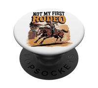 Not My First Rodeo Horse Country Western Vintage Homme Femme PopSockets PopGrip Adhésif