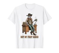 Not My First Rodeo Squelette Cowboy Western Funny Teacher T-Shirt