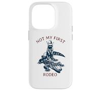 Not My First Rodéo, Western Style Country Raccoon Alligator Coque pour iPhone 14 Pro