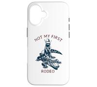 Not My First Rodéo, Western Style Country Raccoon Alligator Coque pour iPhone 16