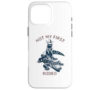 Not My First Rodéo, Western Style Country Raccoon Alligator Coque pour iPhone 16 Pro Max