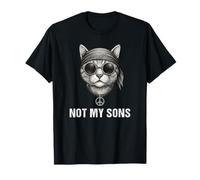 Not My Sons Chat Peace Signe Bandana US Drapeau Cat Parents T-Shirt