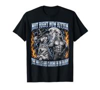Not Now Kitten Walls Closing on Daddy Funny Alpha Wolf Meme T-Shirt