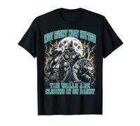 Not Now Kitten Walls Closing on Daddy Funny Alpha Wolf Meme T-Shirt