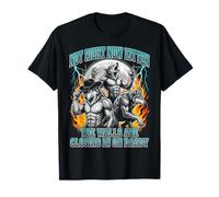 Not Now Kitten Walls Closing on Daddy Funny Alpha Wolf Meme T-Shirt