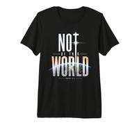 Not of This World: Christian Faith Romans 12:2 Space Earth T-Shirt Haut de Gamme