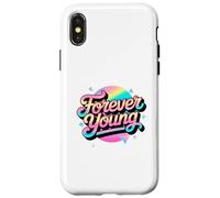 Not Old, But Forever Young. Motif motivant des années 80 et 90 Coque pour iPhone X/XS