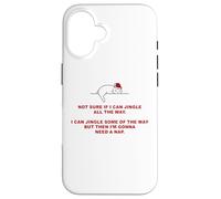 Not Sure If I Can Jingle All The Way - Cat Funny Christmas Coque pour iPhone 16