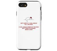 Not Sure If I Can Jingle All The Way - Cat Funny Christmas Coque pour iPhone SE (2020) / 7/8