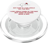 Not Sure If I Can Jingle All The Way - Cat Funny Christmas PopSockets PopGrip pour MagSafe