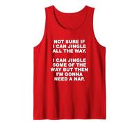 Not Sure If I Can Jingle All The Way - Funny Christmas (Red) Débardeur