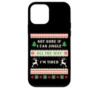 Not Sure If I Can Jingle All The Way, Tired - Christmas Ugly Coque pour iPhone 12 Mini