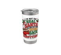 Not The Real Santa Funny Cheeky Christmas Double Signification Gobelet isotherme en acier inoxydable double paroi