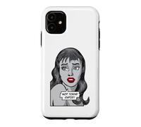 Not Today Cupid Anti Valentin's Day Vintage Pop Art Girl Coque pour iPhone 11
