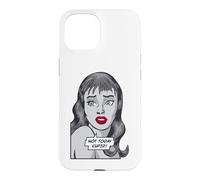Not Today Cupid Anti Valentin's Day Vintage Pop Art Girl Coque pour iPhone 15