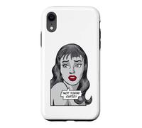 Not Today Cupid Anti Valentin's Day Vintage Pop Art Girl Coque pour iPhone XR