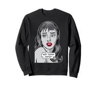 Not Today Cupid Anti Valentin's Day Vintage Pop Art Girl Sweatshirt