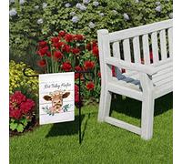 Not Today Drapeau de jardin de génisse vertical, fleur, feuilles, animal de la ferme, bébé, vache, taureau, bétail, cour, décorations extérieures, drapeau de jardin, 71 x 101,6 cm