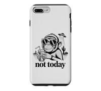 Not Today Funny Retro Monkey UFO Desert Vintage Humour Coque pour iPhone 7 Plus/8 Plus