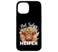 Not Today Heifer Hay Girl Cattle Cow Lover Coque pour iPhone 15