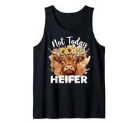 Not Today Heifer Hay Girl Cattle Cow Lover Débardeur