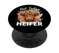 Not Today Heifer Hay Girl Cattle Cow Lover PopSockets PopGrip Adhésif