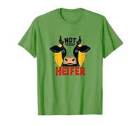 Not Today Heifer Vache drôle Animal de Ferme Impertinent T-Shirt, Homme, Herbe, XL