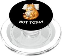 Not Today Lazy Sleeping Orange Cat Meme Funny Morning Mood PopSockets PopGrip pour MagSafe