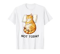 Not Today Lazy Sleeping Orange Cat Meme Funny Morning Mood T-Shirt
