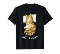 Not Today Lazy Sleeping Tabby Cat Meme Funny Morning Mood T-Shirt