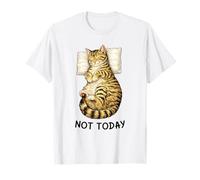 Not Today Lazy Sleeping Tabby Cat Meme Funny Morning Mood T-Shirt
