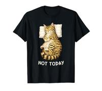 Not Today Lazy Sleeping Tabby Cat Meme Funny Morning Mood T-Shirt Graphique avec Valeur