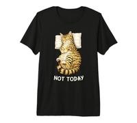 Not Today Lazy Sleeping Tabby Cat Meme Funny Morning Mood T-Shirt Haut de Gamme