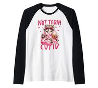 Not Today Lunettes Amusantes en Forme de cœur Raton Laveur Manche Raglan