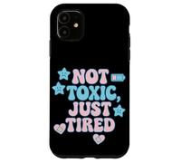 Not Toxic Just Tired Pastel Sad Star Citation Tee Coque pour iPhone 11