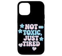 Not Toxic Just Tired Pastel Sad Star Citation Tee Coque pour iPhone 12/12 Pro