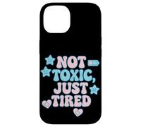 Not Toxic Just Tired Pastel Sad Star Citation Tee Coque pour iPhone 14